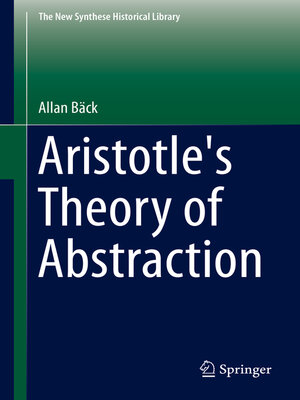 cover image of Aristotle's Theory of Abstraction
